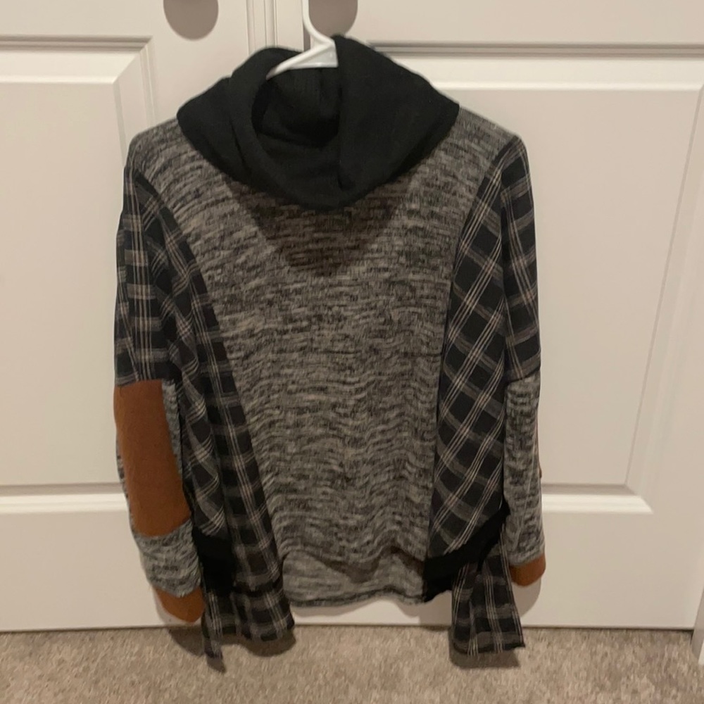 THML Multi-Pattern Cowl Neck Sweater